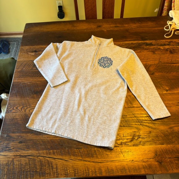 Youth Large Tunic Sweatshirt with holographic floral design - like NEW! - Picture 4 of 10